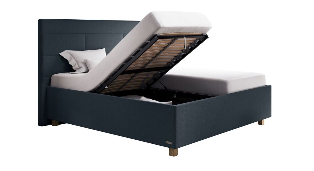 SCHLARAFFIA Polsterbett Verdi Komfort Microvelours/Webstoff mit Bettkasten und Lattenrost
