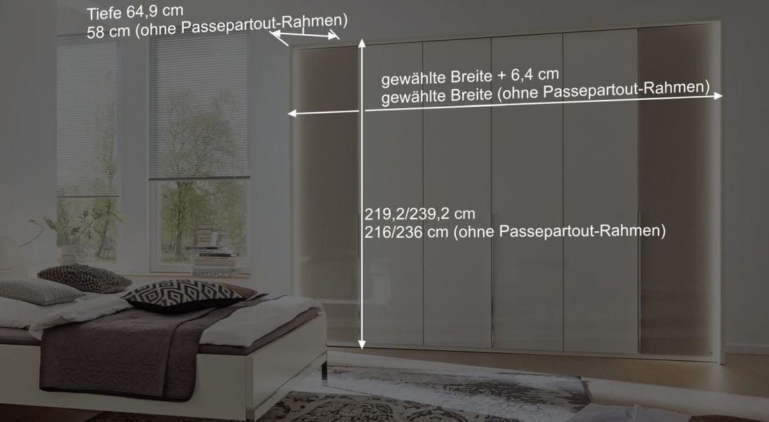 Musterring Drehtüren-Kleiderschrank San Diego mit Glasfront