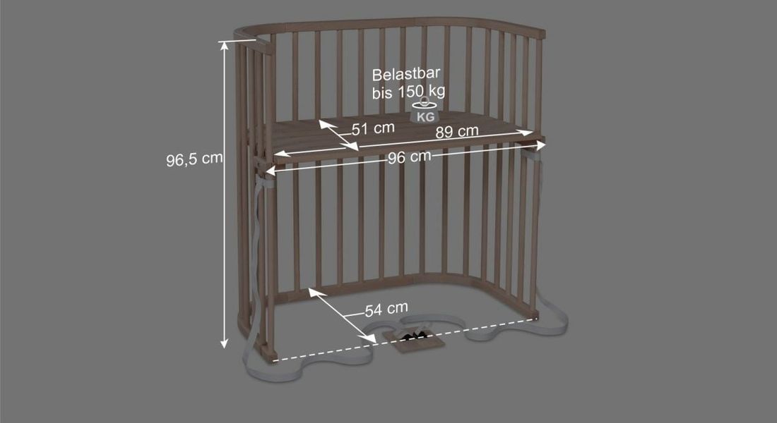 babybay Beistellbett Boxspring Buche Massivholz