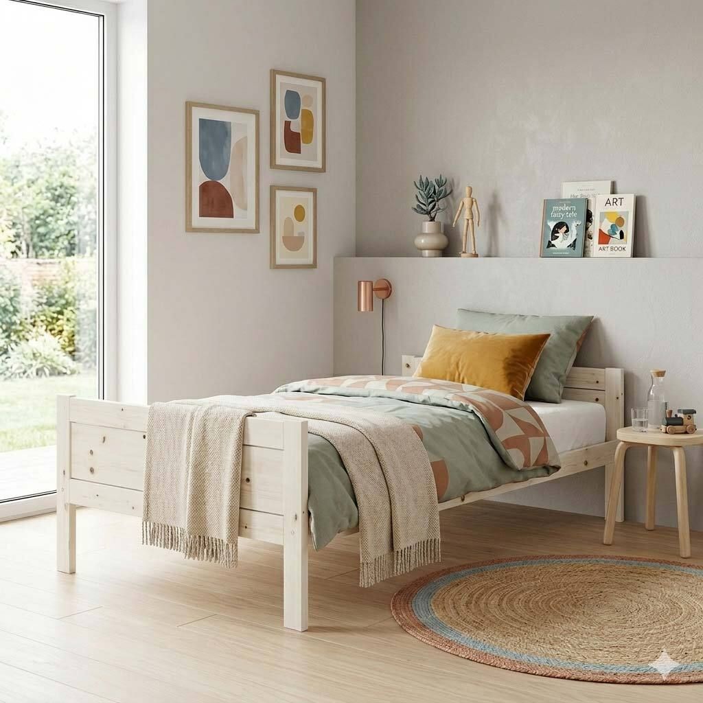 LIFETIME Jugendbett Original Kiefer Massivholz mit Lattenrost