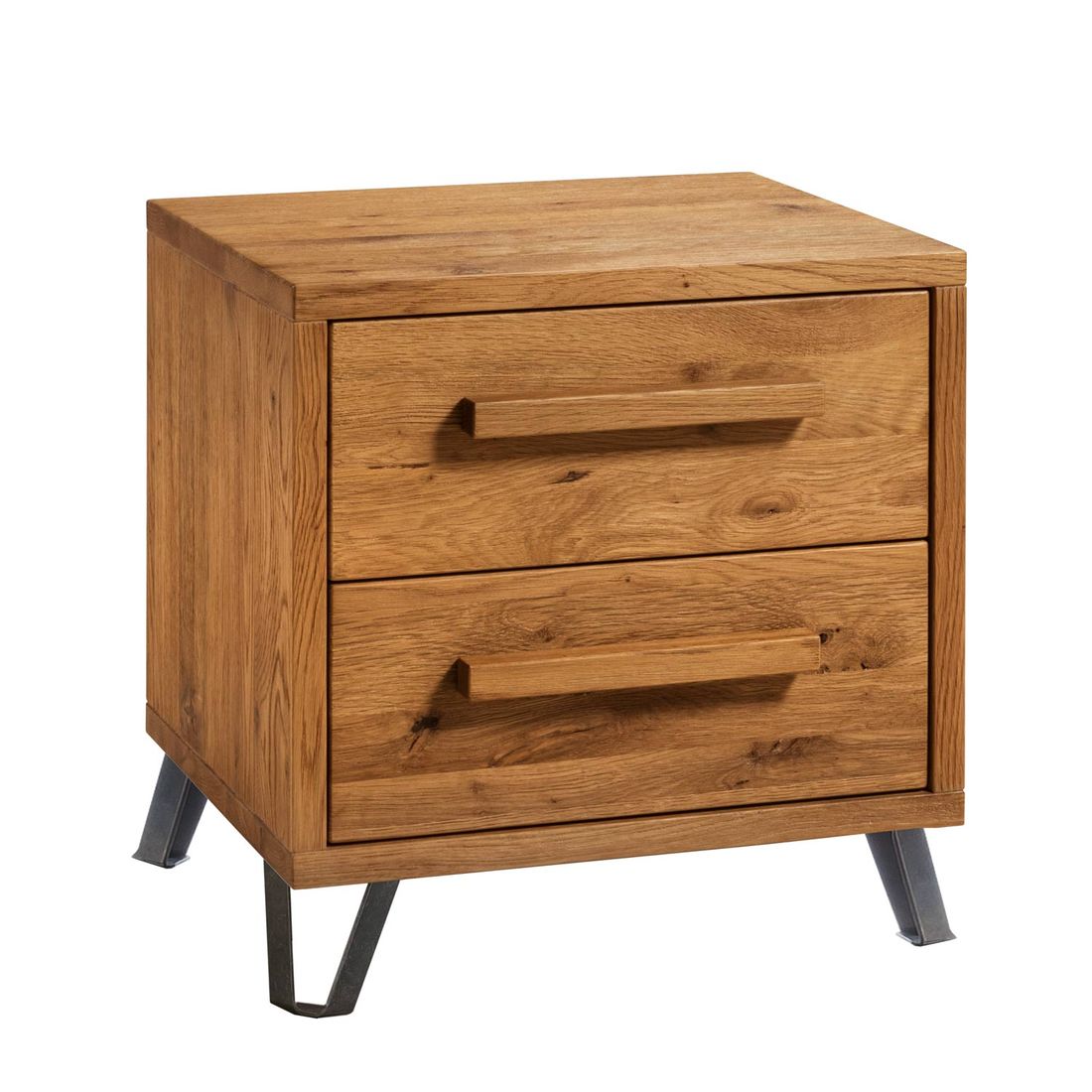 Nachttisch Veyra Wildeiche Massivholz H 53cm