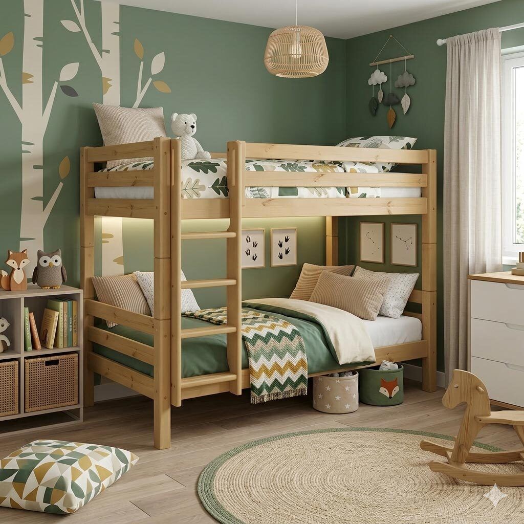 Etagenbett Kids Paradise Kiefer Massivholz mit Lattenrost