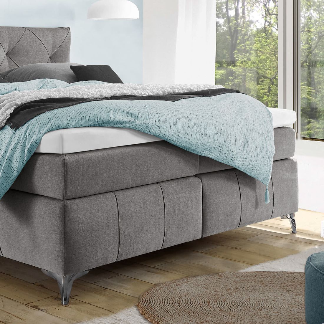 Boxspringbett Aidan Microvelours 180x200cm