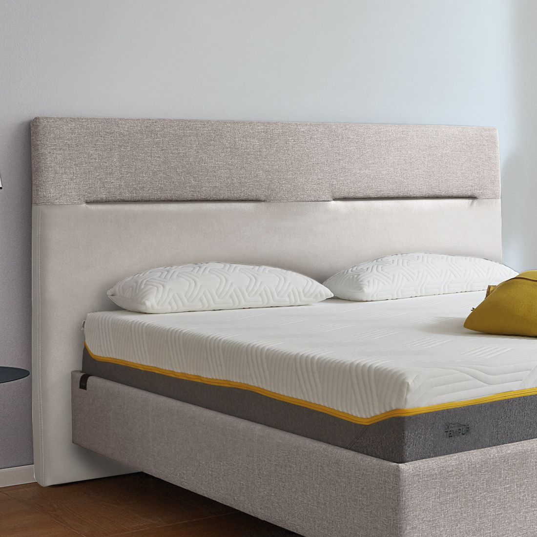 Tempur Polsterbett Classic Komfort Webstoff mit Kopfteil Texture