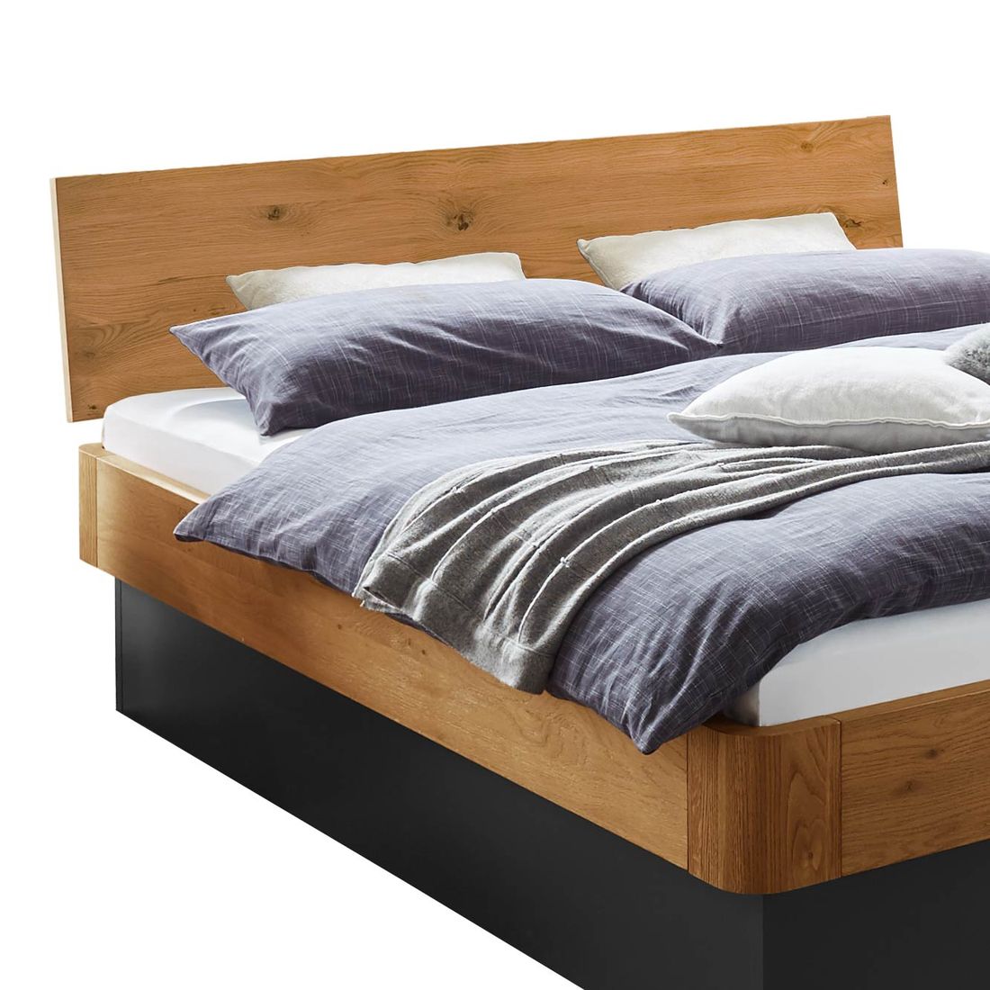 Bett Otavalo Komfort Eiche Massivholz mit Bettkasten