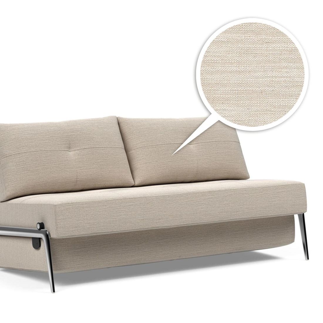 Schlafsofa Ramasa Webstoff mit Stauraum