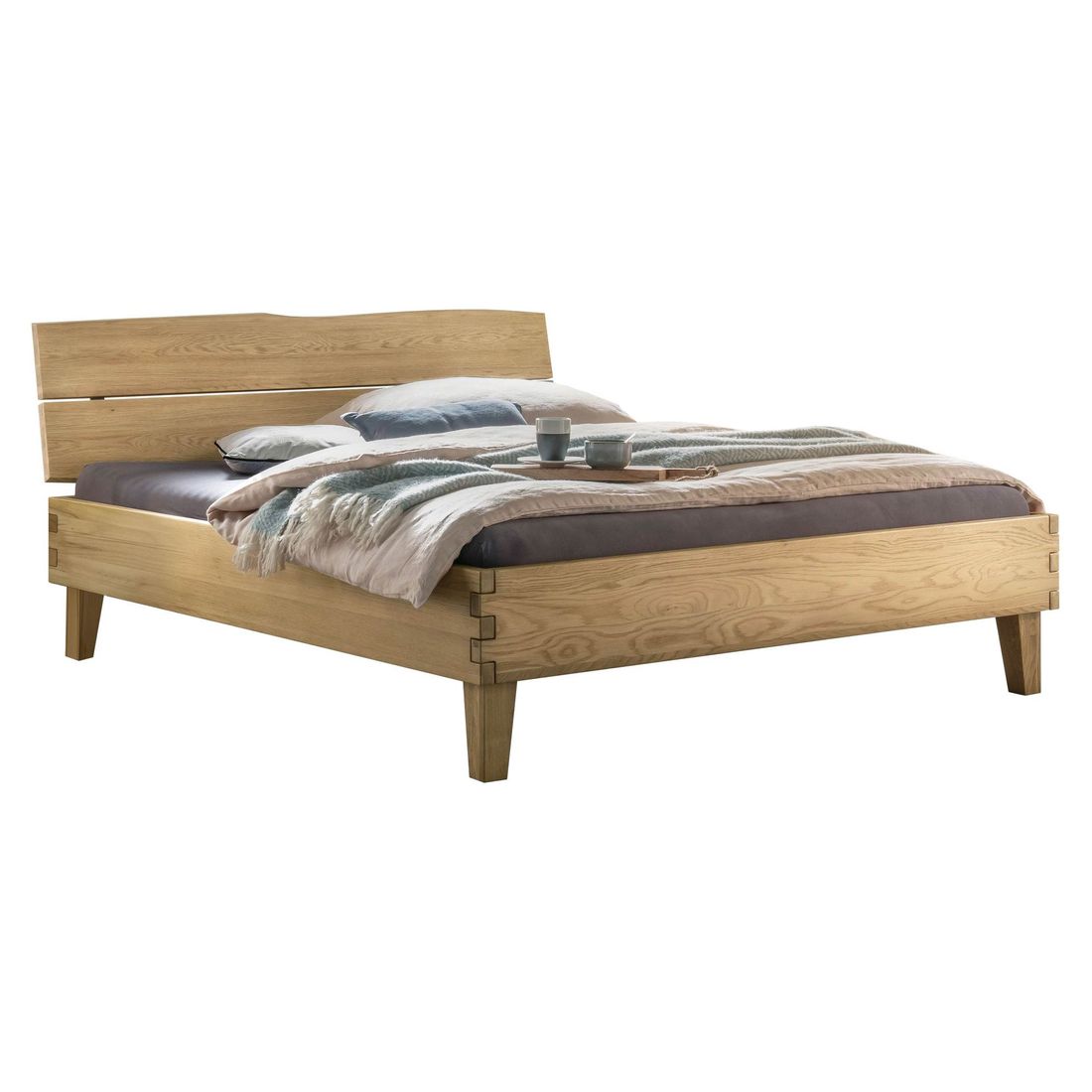 Bett Willard Komfort Wildeiche Massivholz