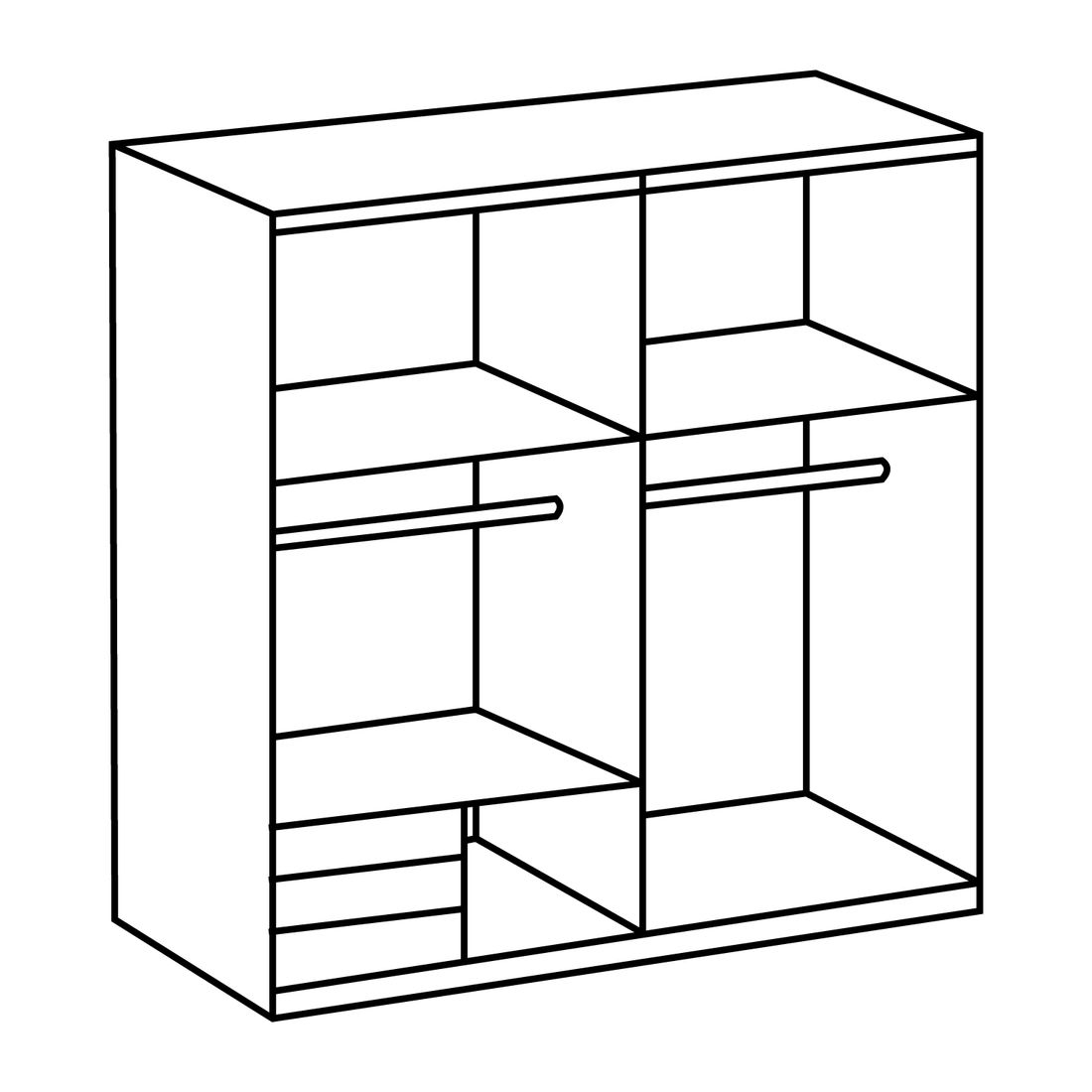 Schwebetüren-Kleiderschrank Malira