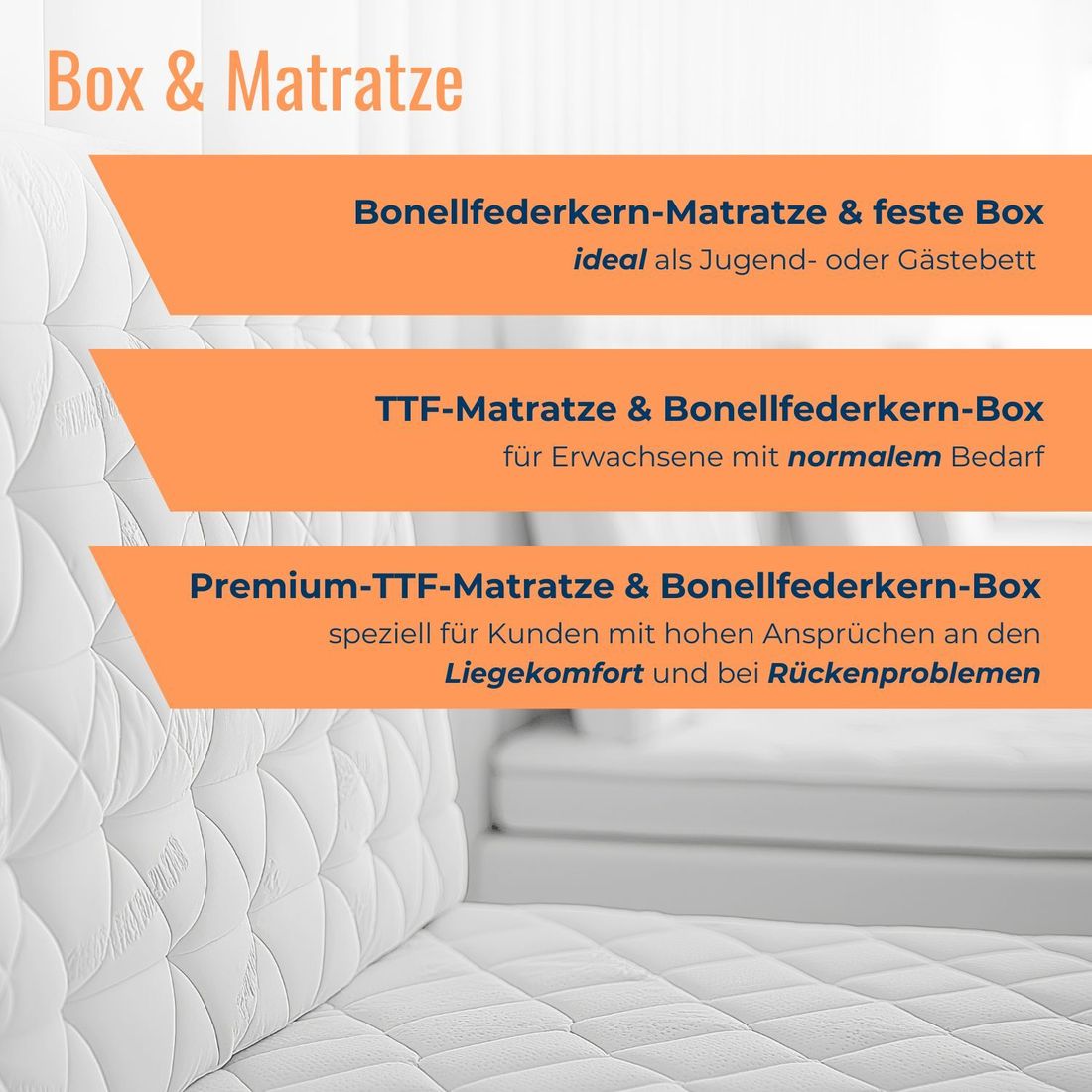 HOMELIV. Boxspringbett Kannur Webstoff
