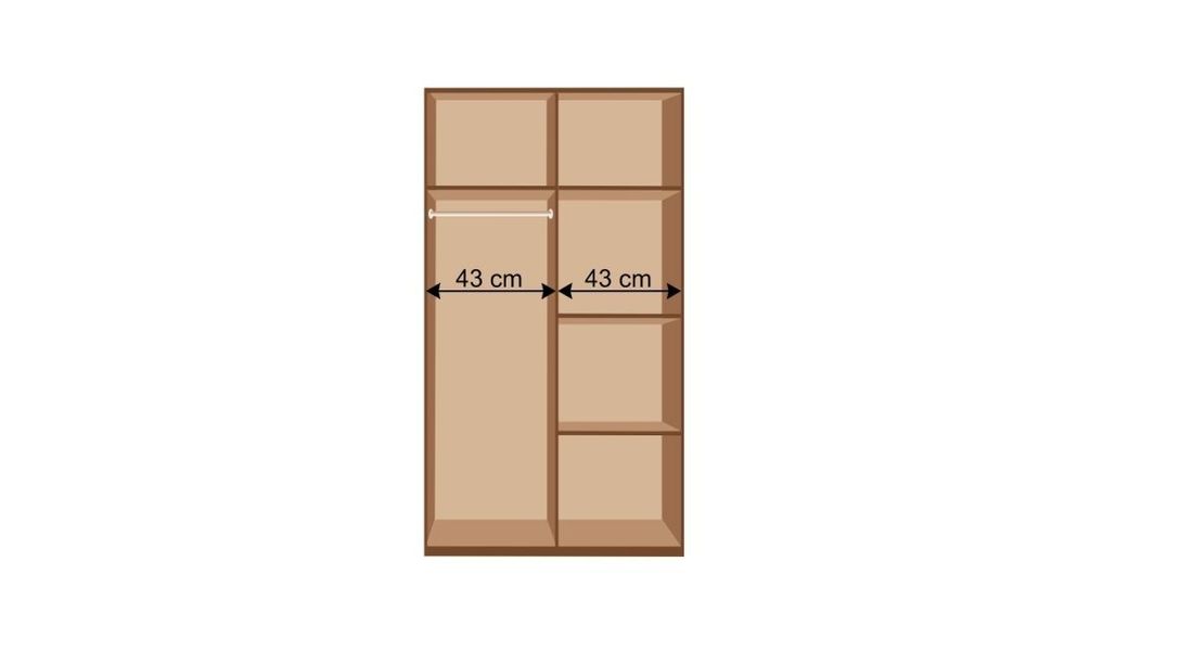 Drehtüren-Kleiderschrank Nolan