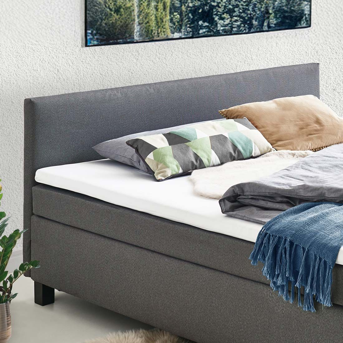 Boxspringbett Lucan Webstoff