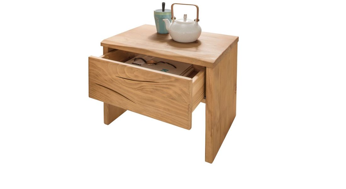 HOMELIV. Nachttisch Cuamba Fichte Massivholz H 42cm
