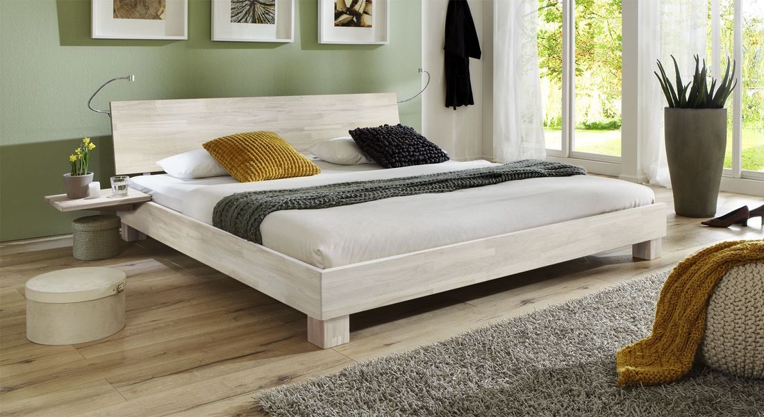 Bett Lesina Buche Massivholz