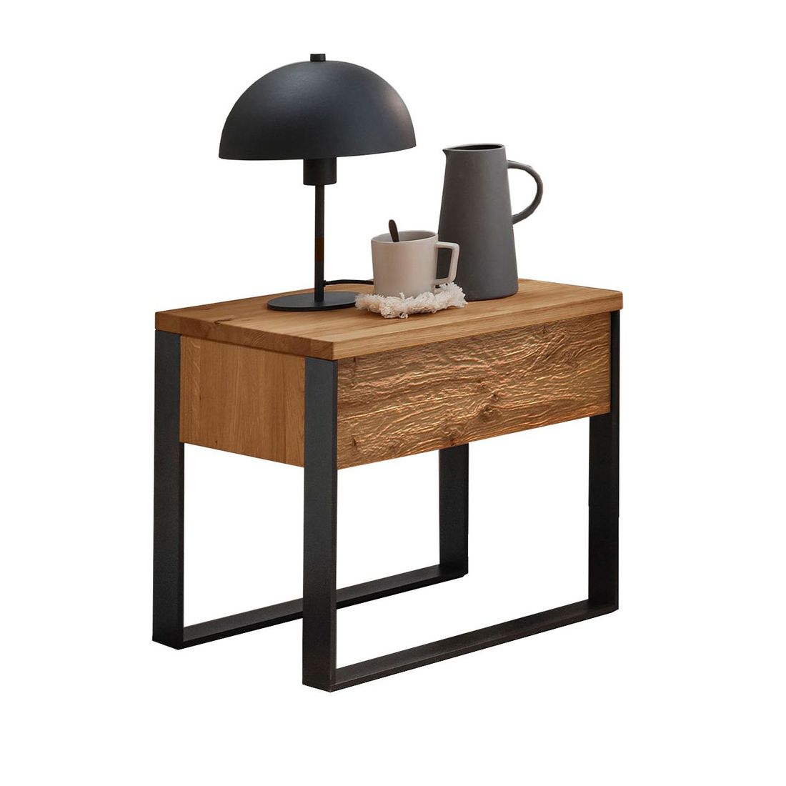 Nachttisch Manari Wildeiche Massivholz H 45cm