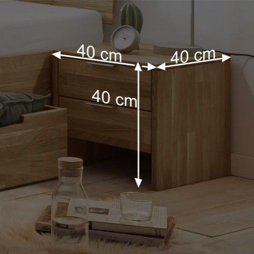 HOMELIV. Nachttisch Kanata Wildeiche Massivholz H 40cm