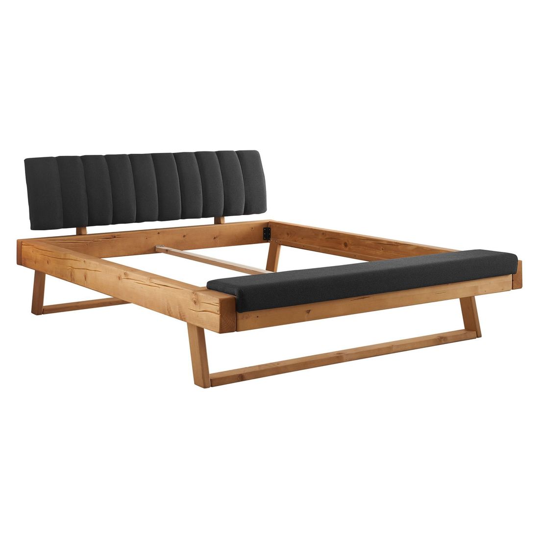 Balkenbett Sakina Komfort Fichte Massivholz mit Bettbank 180x200cm