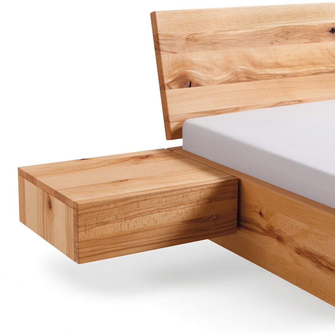 Schwebenachttisch Valmar Wildbuche Massivholz