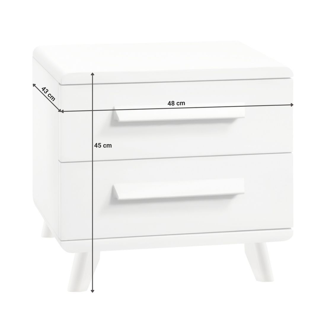 Nachttisch Pori Buche Massivholz H 45cm
