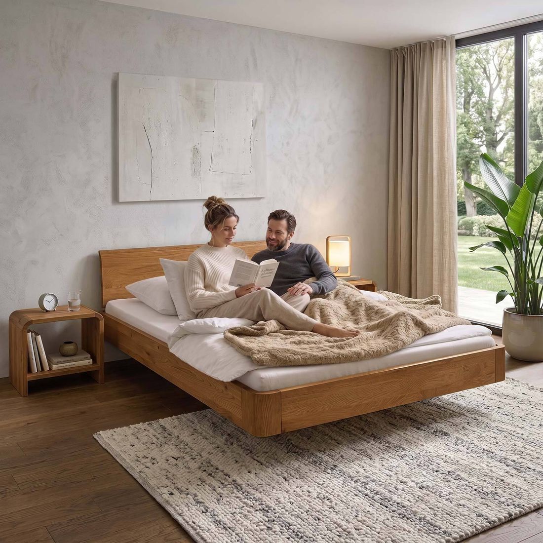 Bett Ecuador Eiche Massivholz