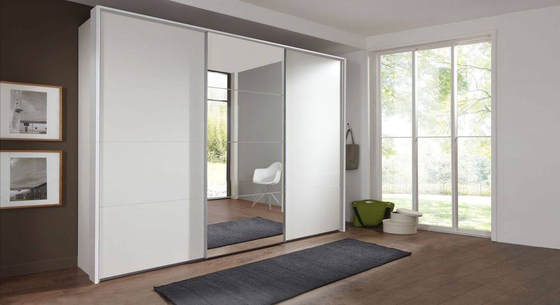 Schwebetüren-Kleiderschrank Arba mit Spiegel H 210,2cm
