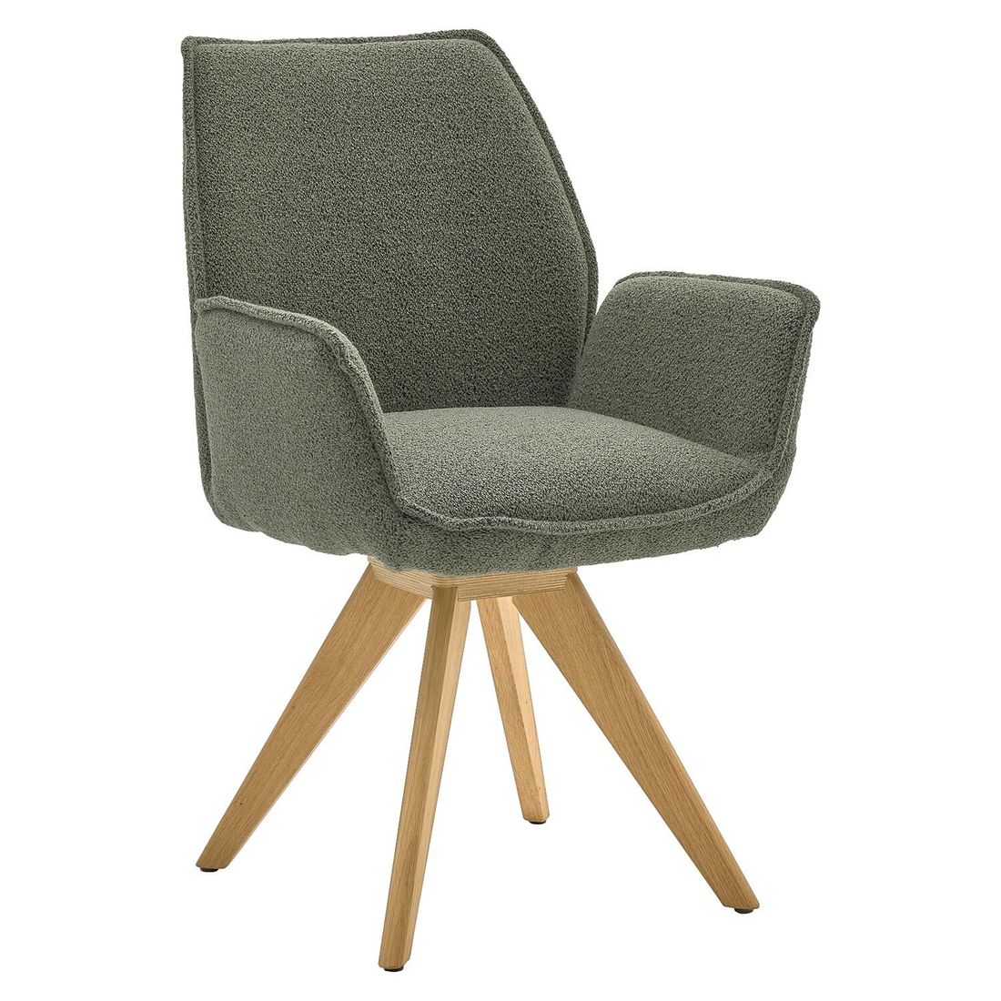 Musterring Essgruppe Tiama 7-tlg. Tisch 180x100cm Bouclé/Barock-Eiche