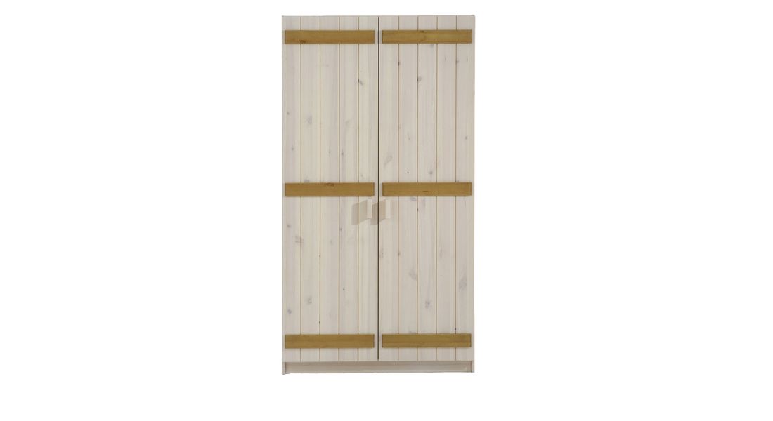 Drehtüren-Kleiderschrank Kids Paradise Kiefer Massivholz