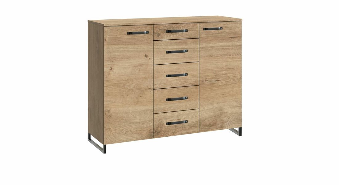 Kommode Mancos Eiche Dekor mit Schubladen
