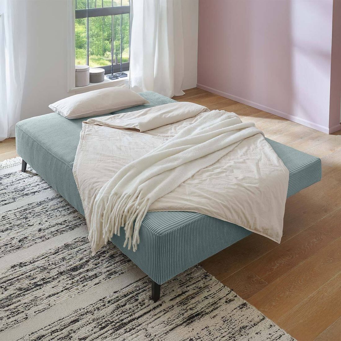 Schlafsofa Peluca Cord mit Bettkasten