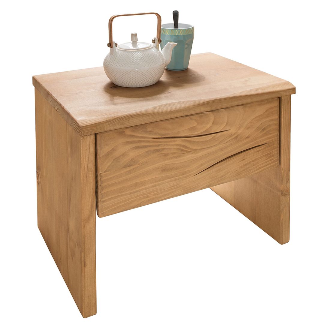 Nachttisch Basiliano Fichte Massivholz H 42 cm