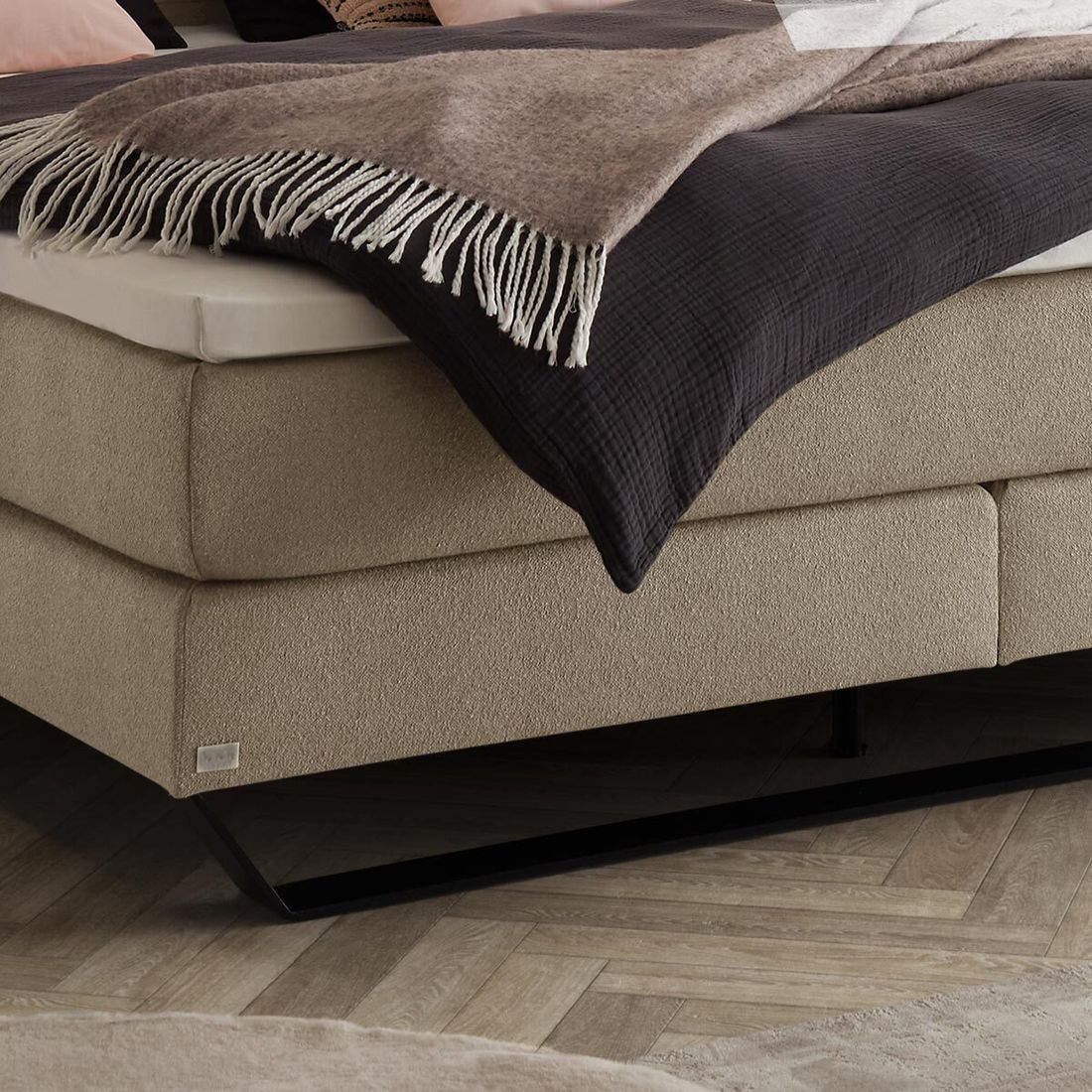 Boxspringbett Razoni Strukturstoff
