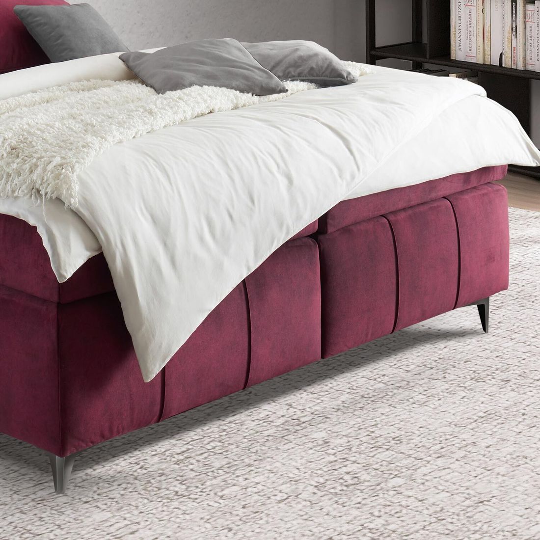 Boxspringbett Bethany Microvelours 180x200cm