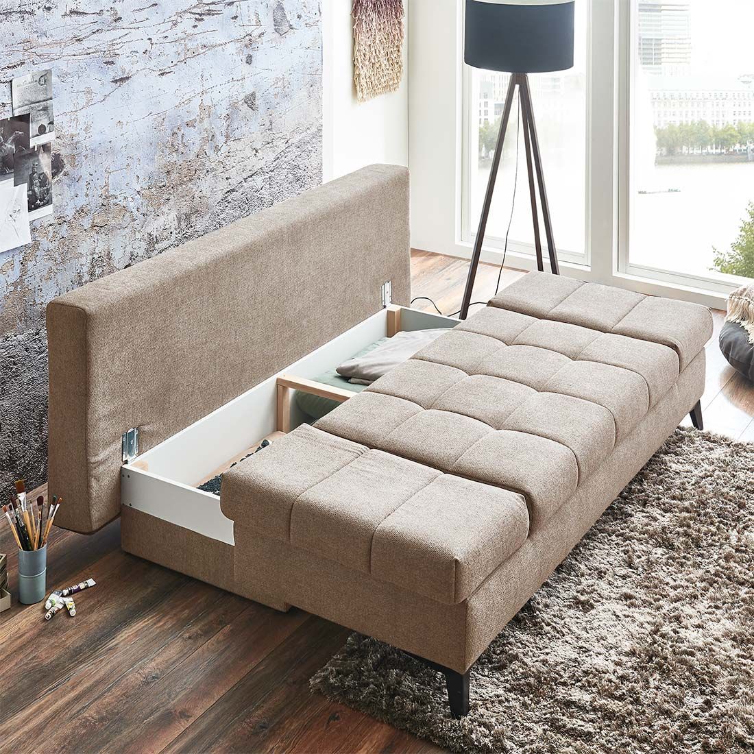 Schlafsofa Amedeo mit Bettkasten