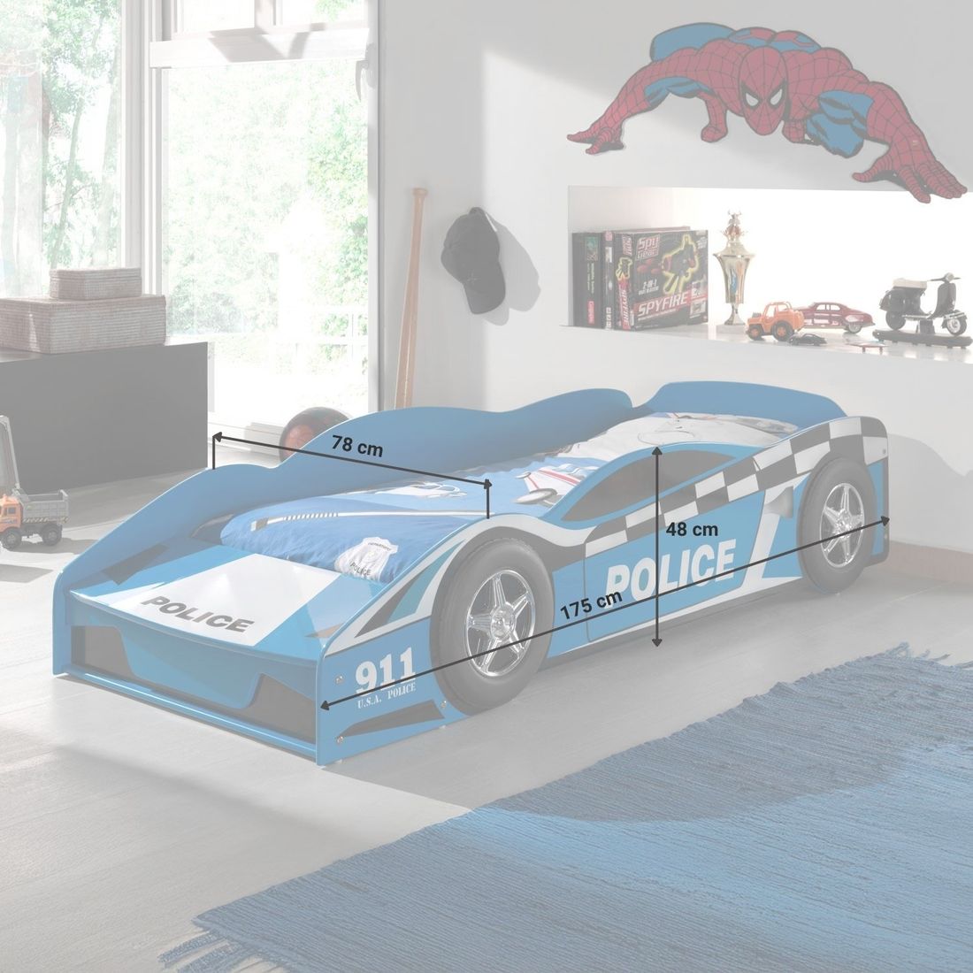 Autobett Blue Light mit Lattenrost 70x140cm