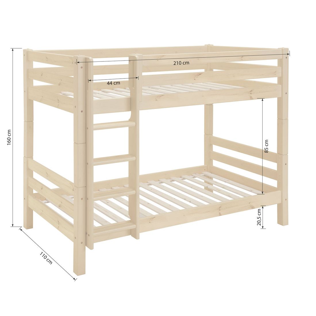 Etagenbett Kids Paradise Kiefer Massivholz mit Lattenrost