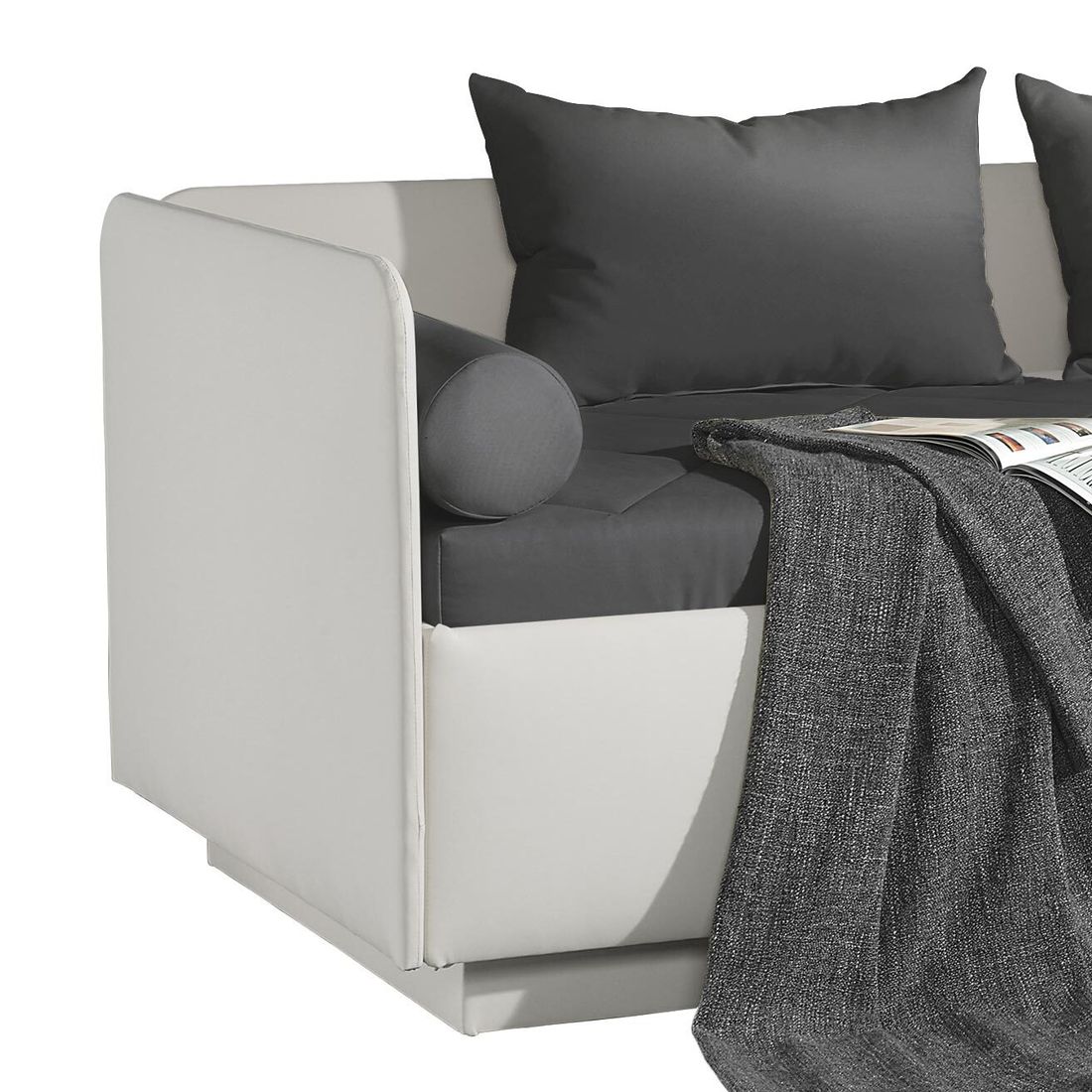 Schlafsofa Eriko Komfort Kunstleder mit Bettkasten