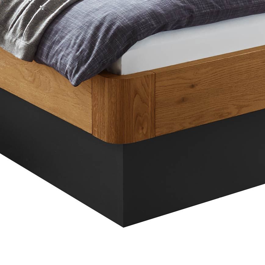 Bett Otavalo Komfort Eiche Massivholz mit Bettkasten