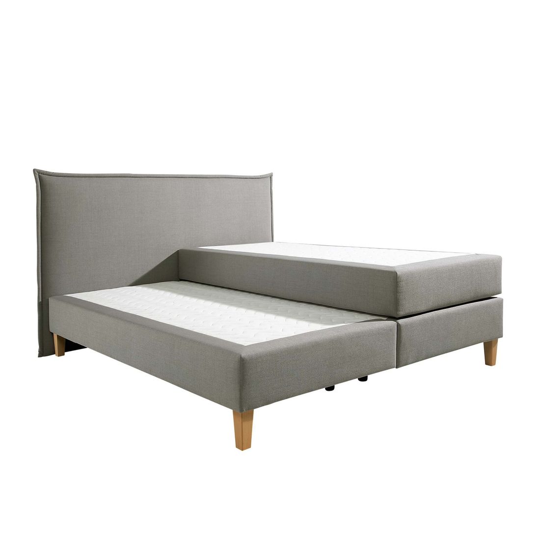 HOMELIV. Boxspringbett Zibo Webstoff