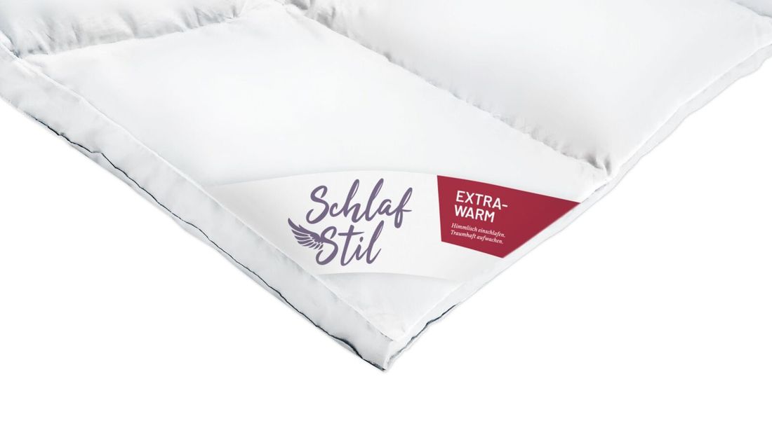SCHLAFSTIL Eiderdaunen-Bettdecke D1000 extra warm