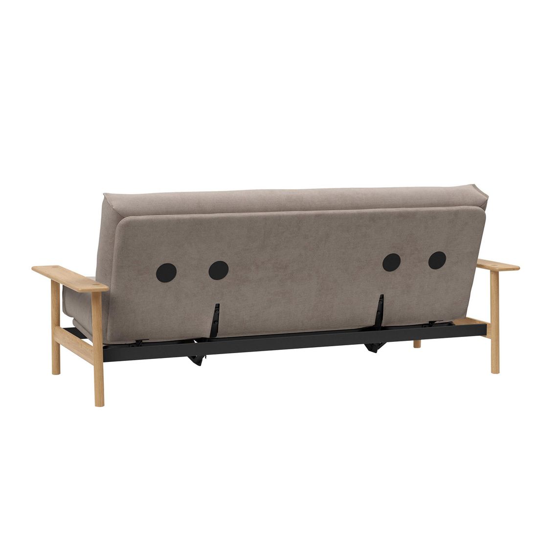 Schlafsofa Emmich Webstoff/Cord mit Lattenrost und Stauraum