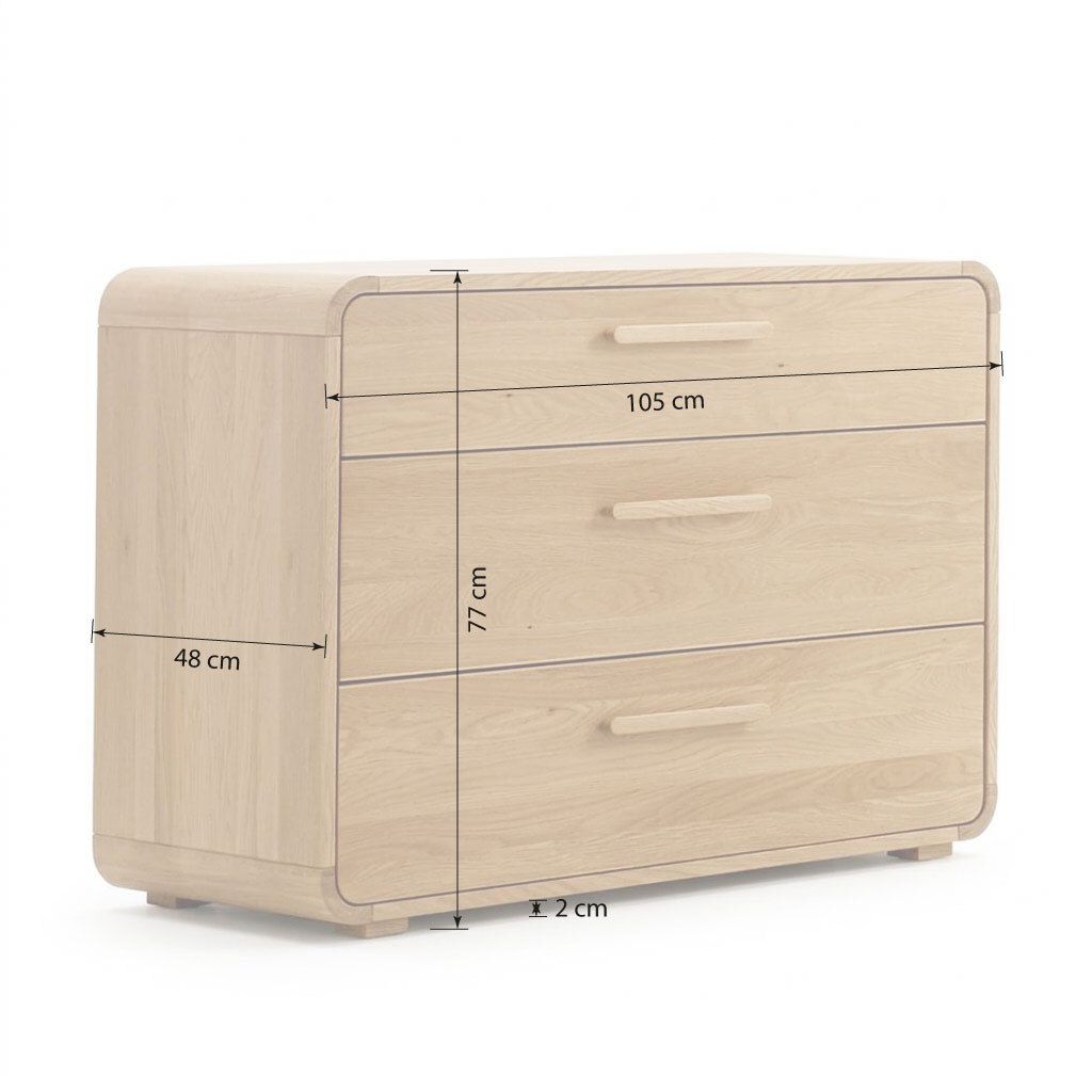 Kommode Trosa Eiche Massivholz mit Schubladen