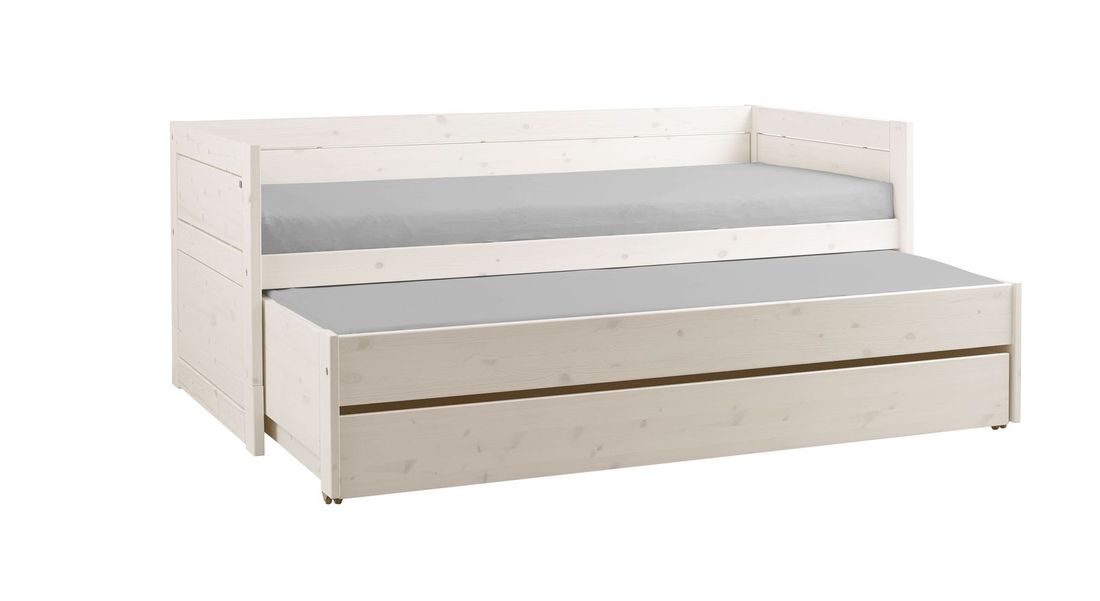 LIFETIME Kojenbett-Ausziehbett Original Kiefer Massivholz mit Lattenrost