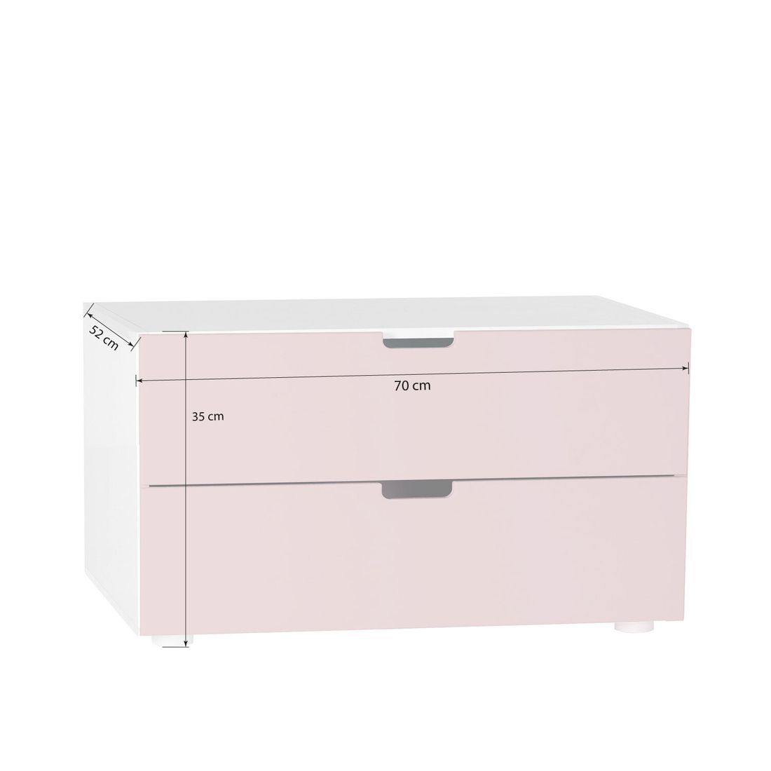 Kommode Kids Town Color teilmassiv mit Schubladen