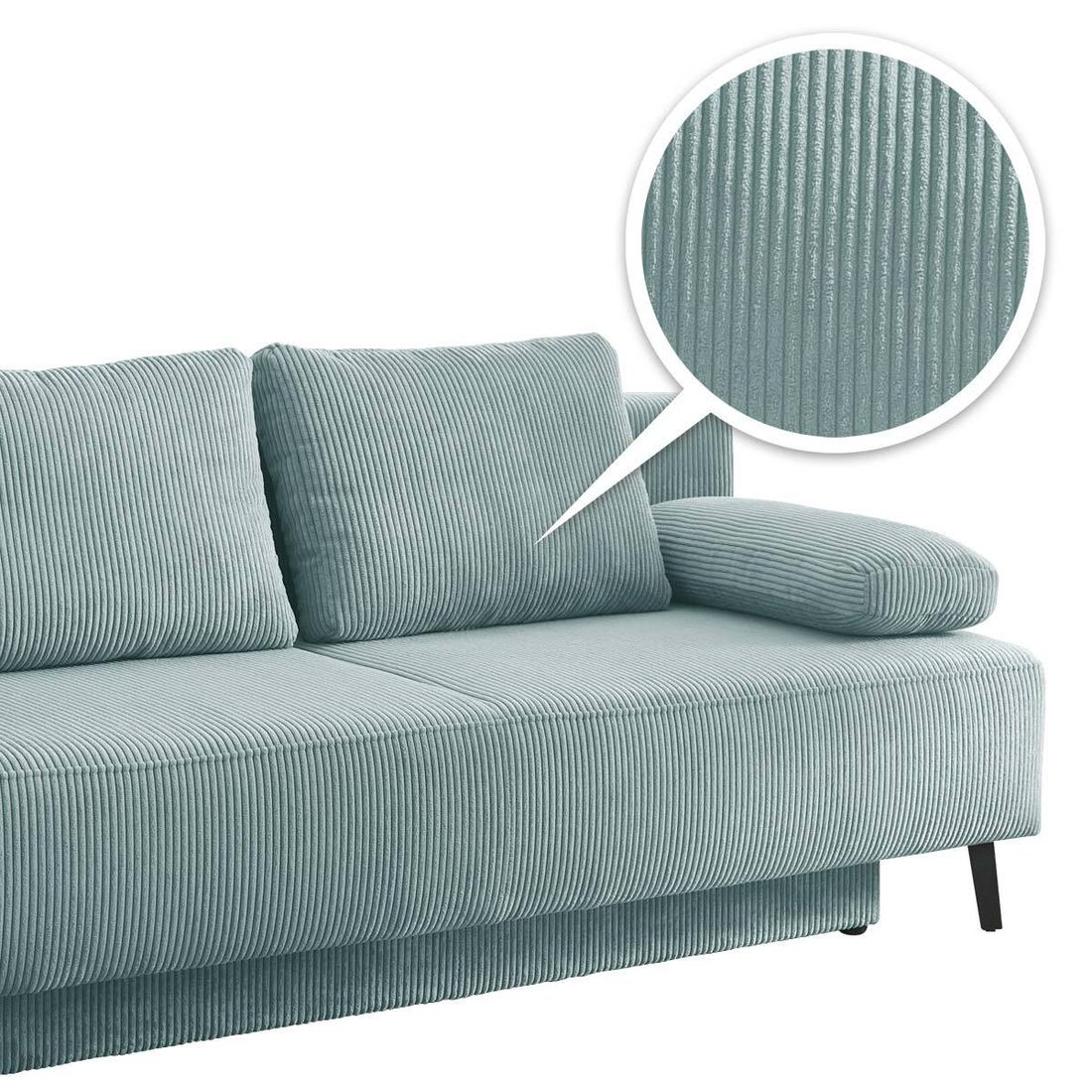 Schlafsofa Peluca Cord mit Bettkasten