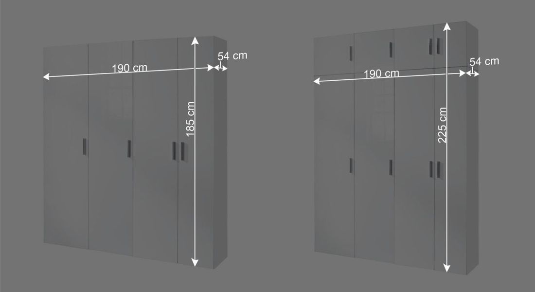 Drehtüren-Kleiderschrank Denise