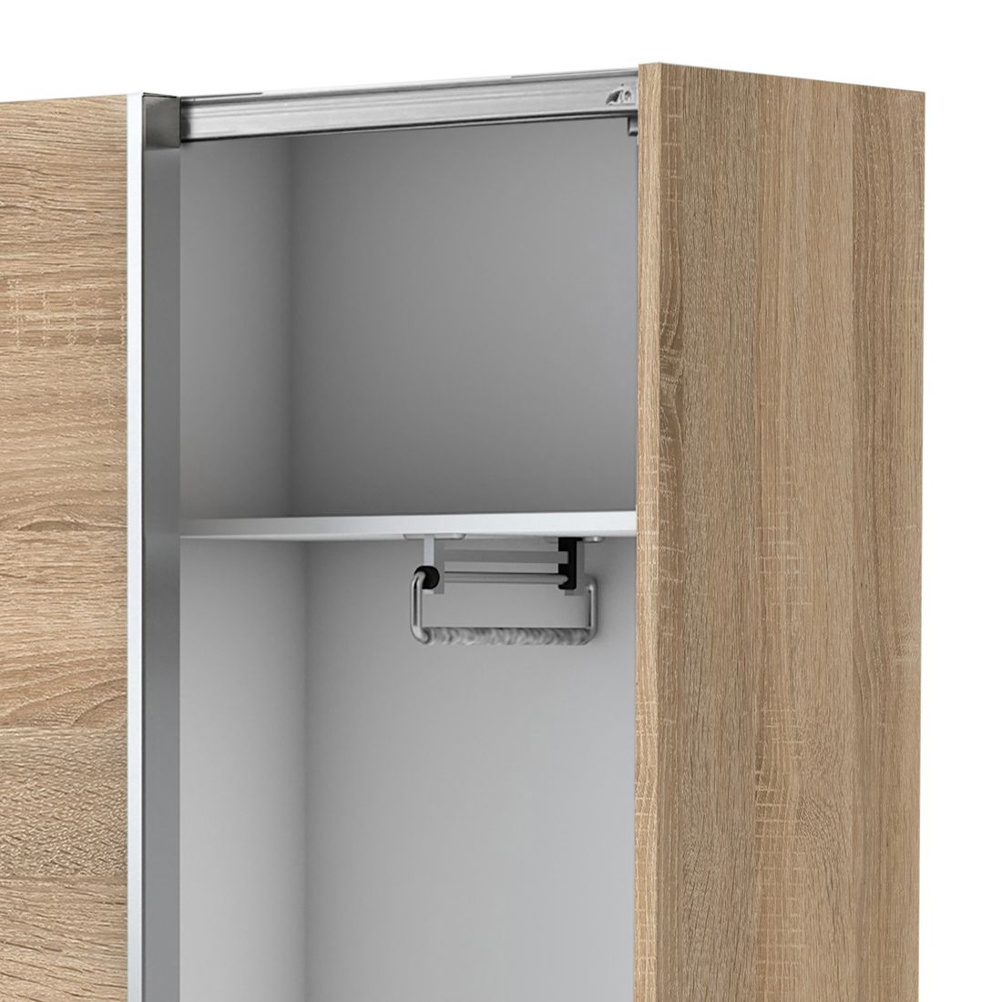 Schwebetüren-Kleiderschrank Nocera Eiche Dekor