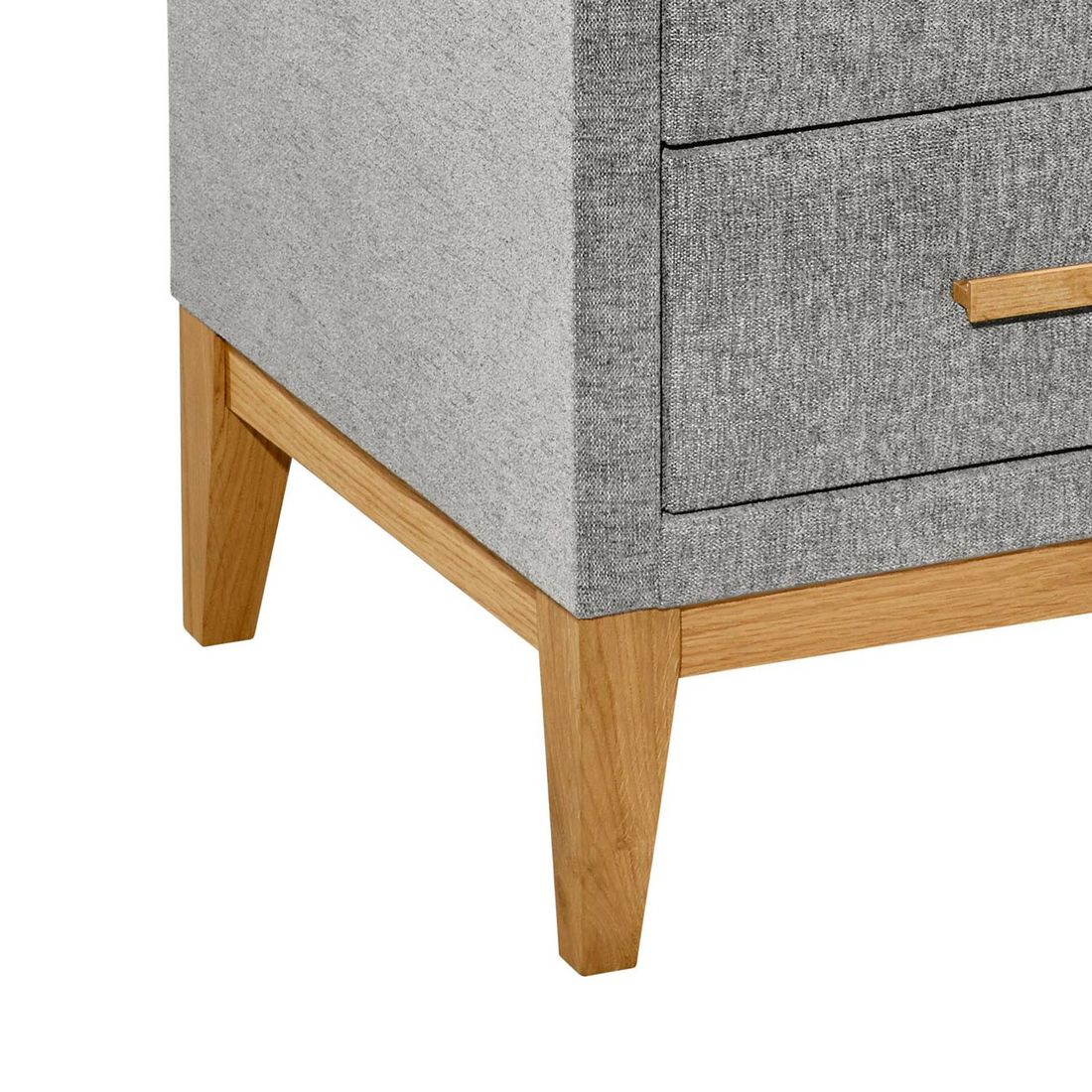 Polsternachttisch Jared Microvelours H 70cm mit LED-Beleuchtung und USB-Anschluss