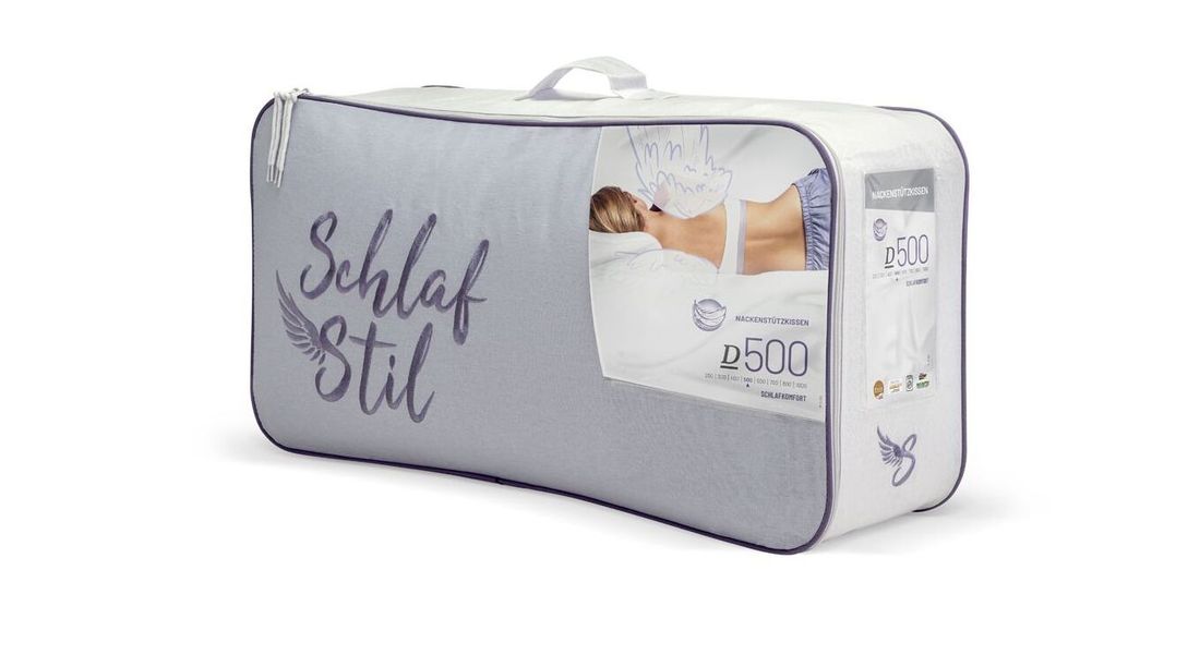SCHLAFSTIL Daunen-Nackenstützkissen D500