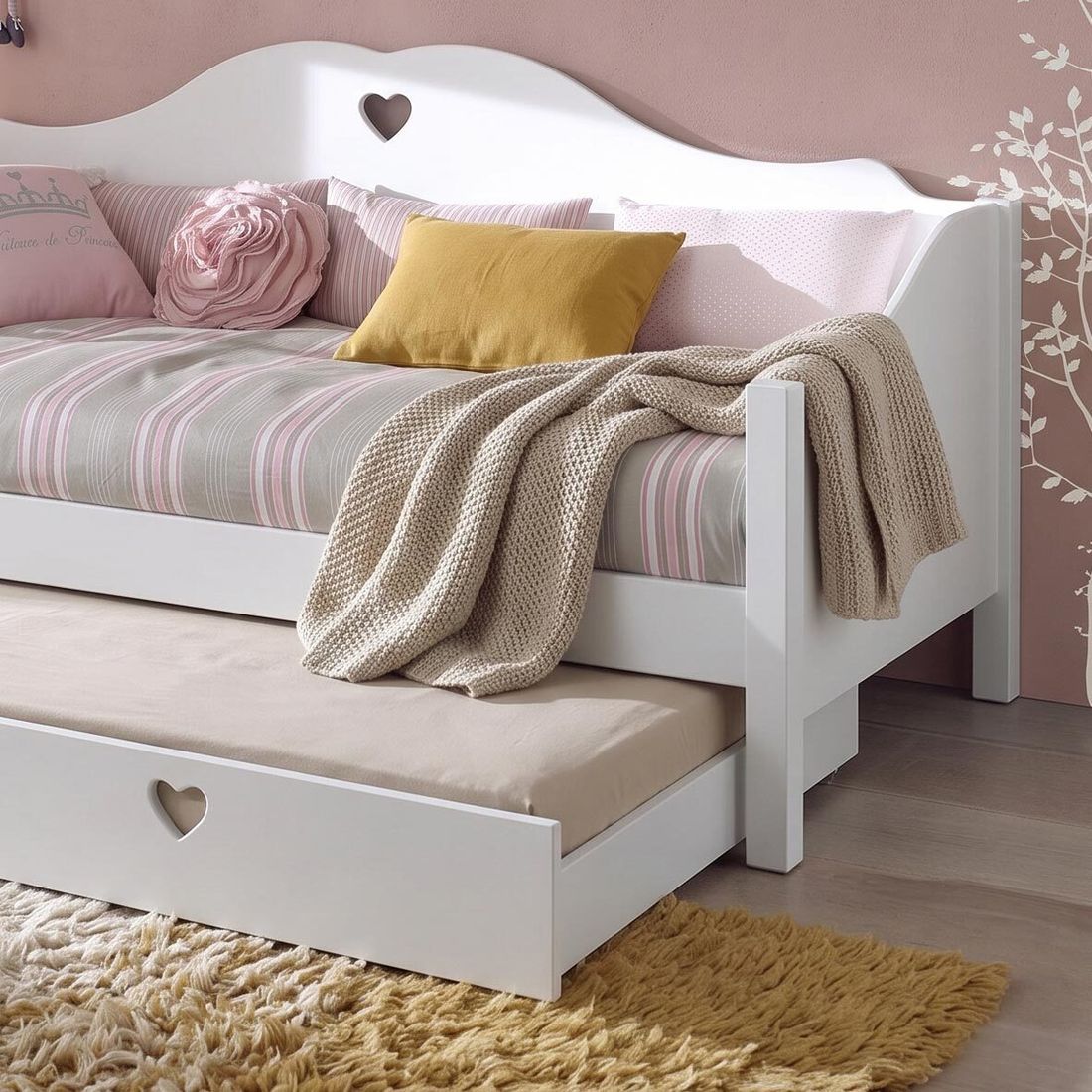 Sofa-Ausziehbett Asami mit Bettschublade 90x200cm