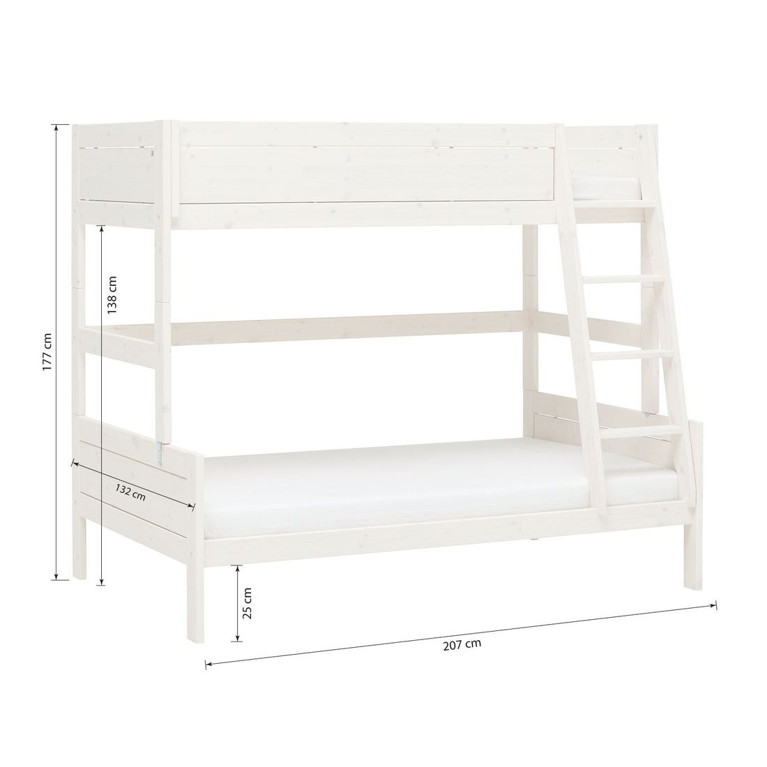 LIFETIME Familienbett Original Kiefer Massivholz mit Lattenrost