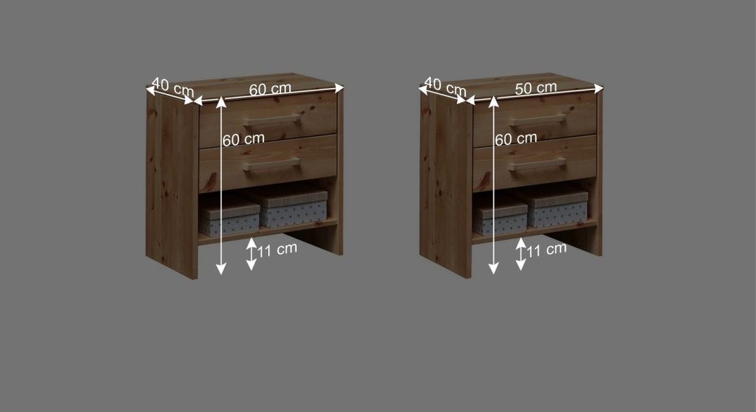 Nachttisch Sinestra Zirbe Massivholz H 60cm